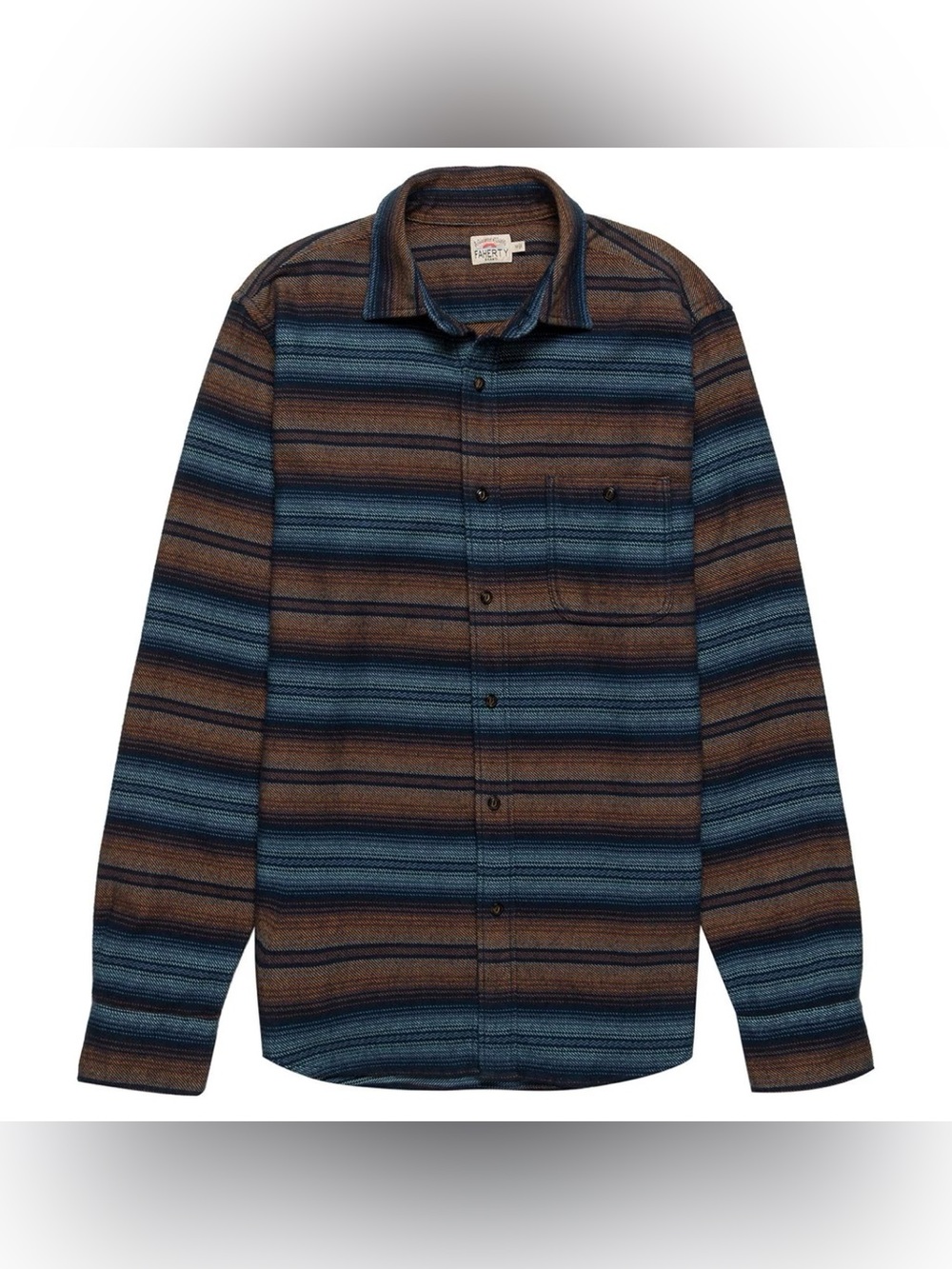 FAHERTY 100% ORGANIC Cotton Men’s Lrg Capsule Blanket-Cloth Seaview Button Shirt